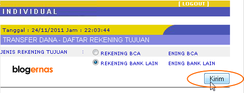 Cara Membuat Daftar Rekening Tujuan Transfer KlikBCA Online