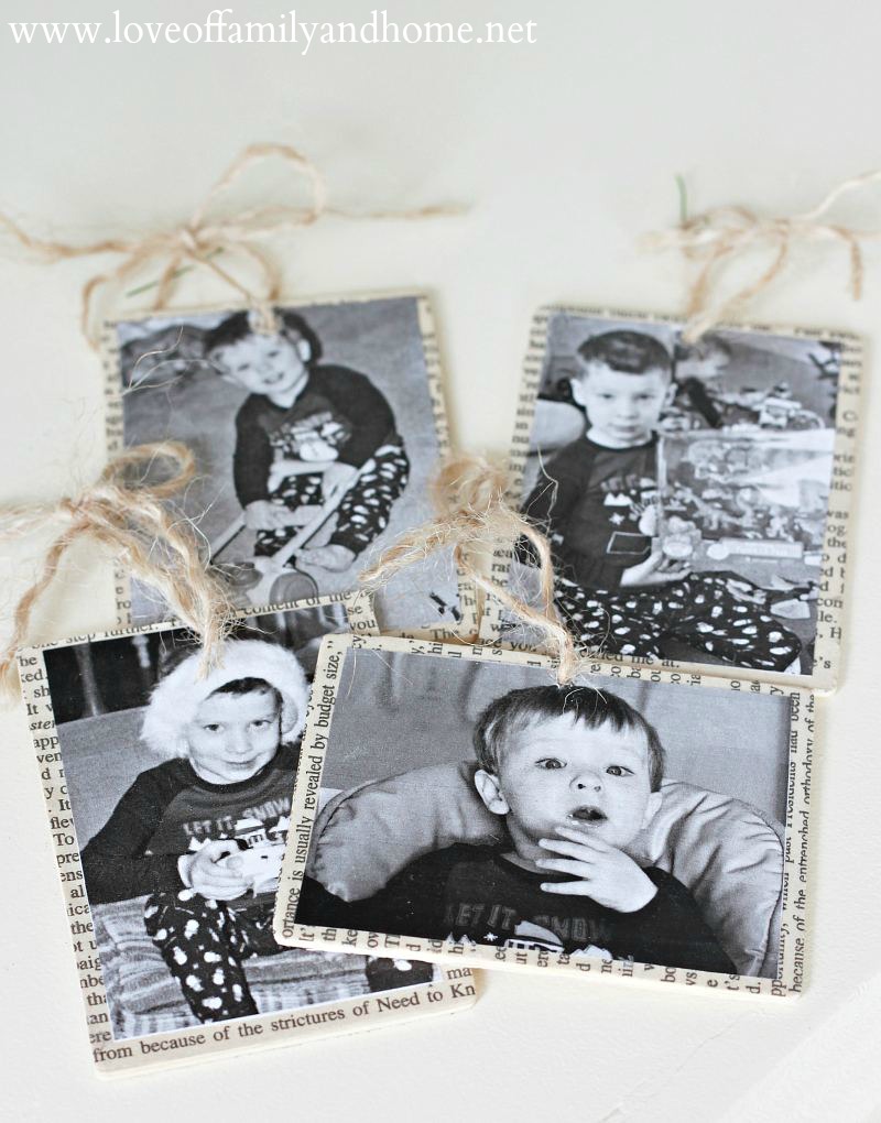 Mod Podge Photo Ornaments (Tutorial) Love of Family & Home