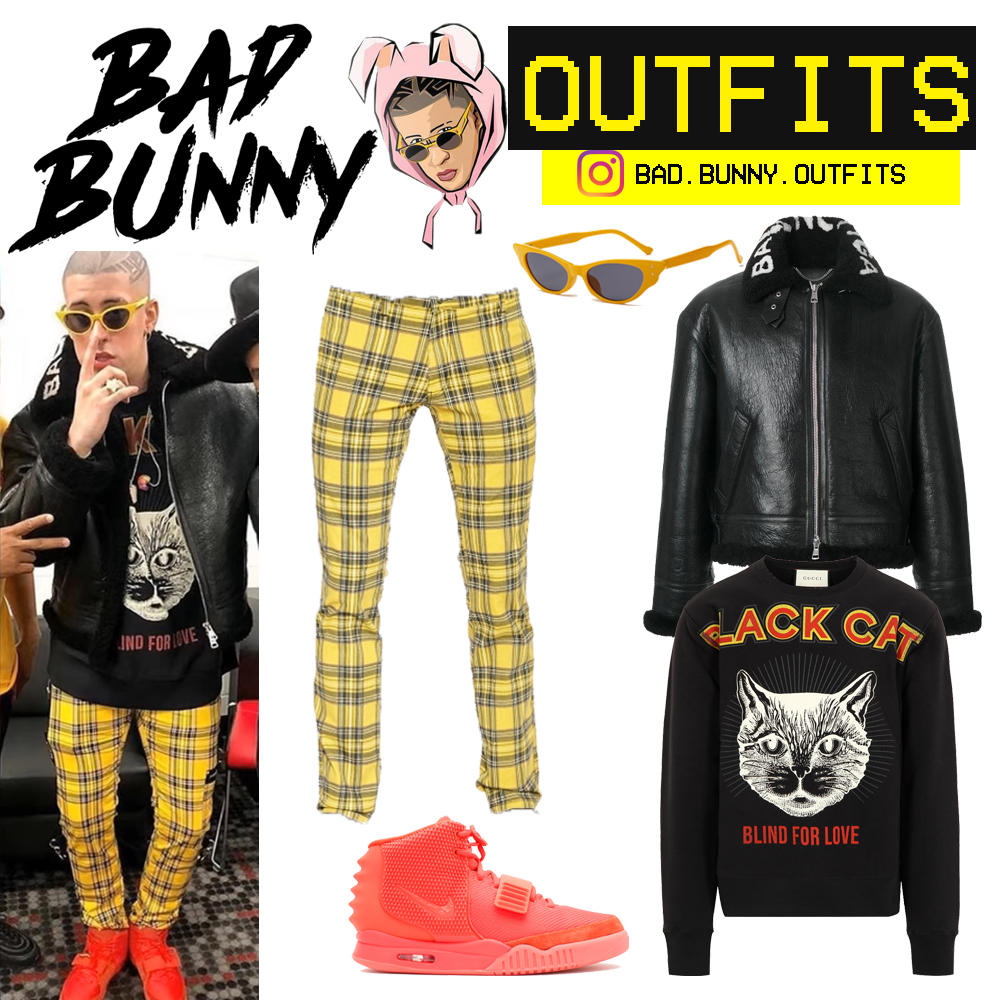 Bad Bunny Outfits: Bad Bunny - Black Cat.