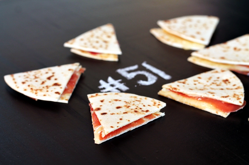 Delicious Tapas Tortilla bread with cheese & serrano ham 51