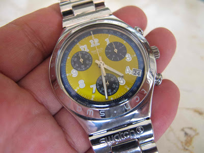 Maximuswatches Jual Beli Jam Tangan Second Baru Original Koleksi Jam Maximus Www Maximuswatches Com Swatch Irony Chronograph Yellow Dial Sold