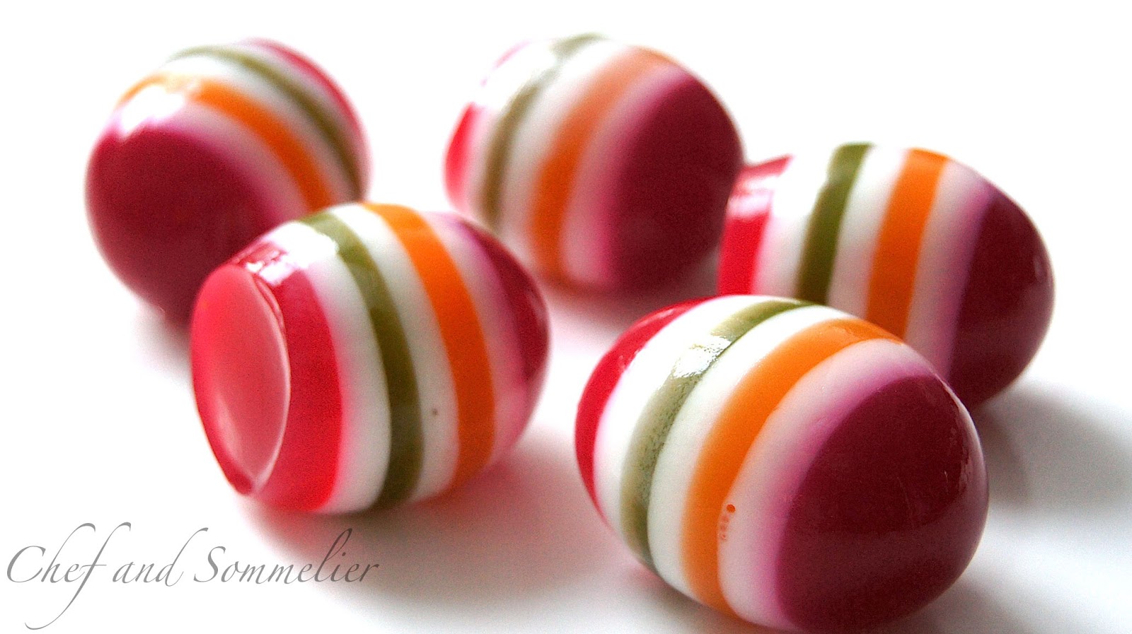 Chef and Sommelier Natural Rainbow Jelly Eggs