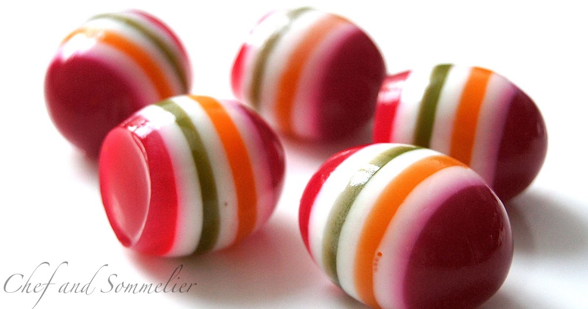 Chef and Sommelier Natural Rainbow Jelly Eggs