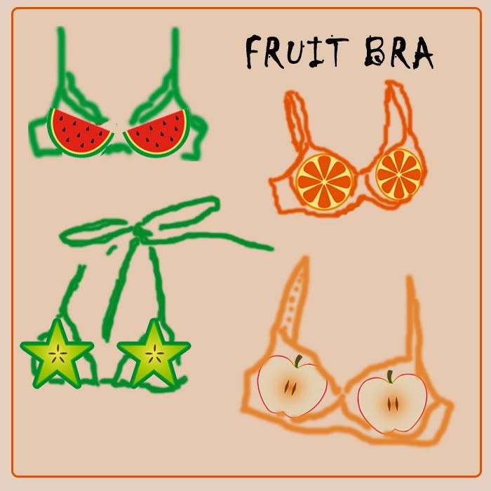 lingerie,the nearest place to our heart: fruit bra, do you like it!