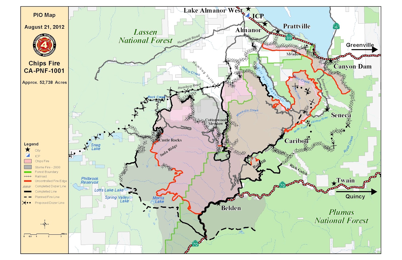 Sierra Sentinel News Serving The Sierra Nevada Communities Chips Fire in Plumas National Forest