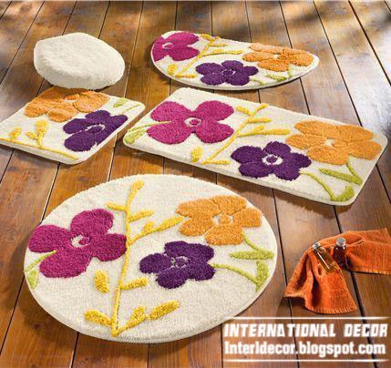 Latest models of bathroom rugs and rug sets