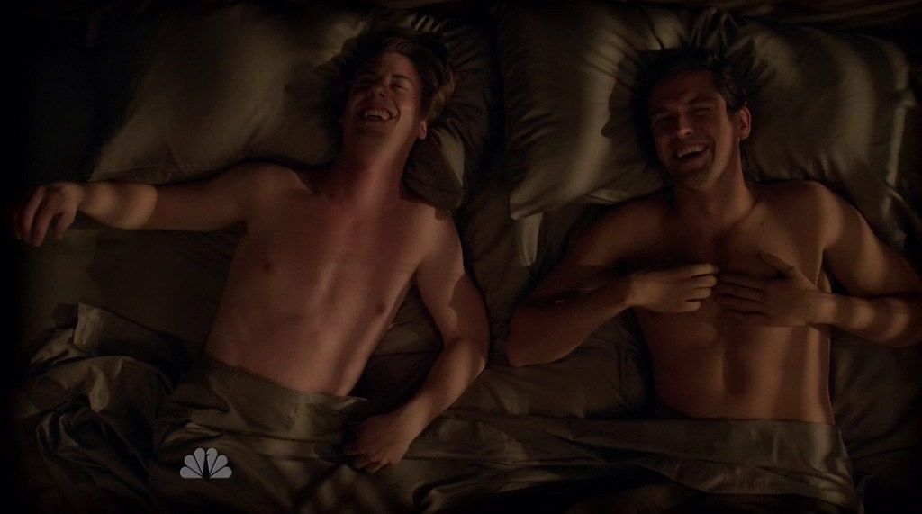 Neal Bledsoe and Christian Borle Shirtless in Smash s1e05.