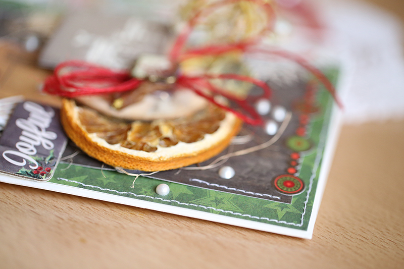 Joyful card by Evgenia Petzer using Bo Bunny Christmas Collage