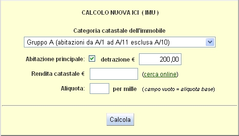 Calcola la nuova ICI