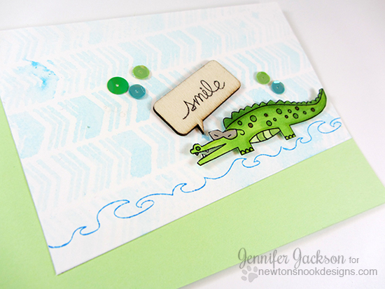 Smile Alligator Card by Jennifer Jackson | Newton's Nook Designs Beach Party Stamp set