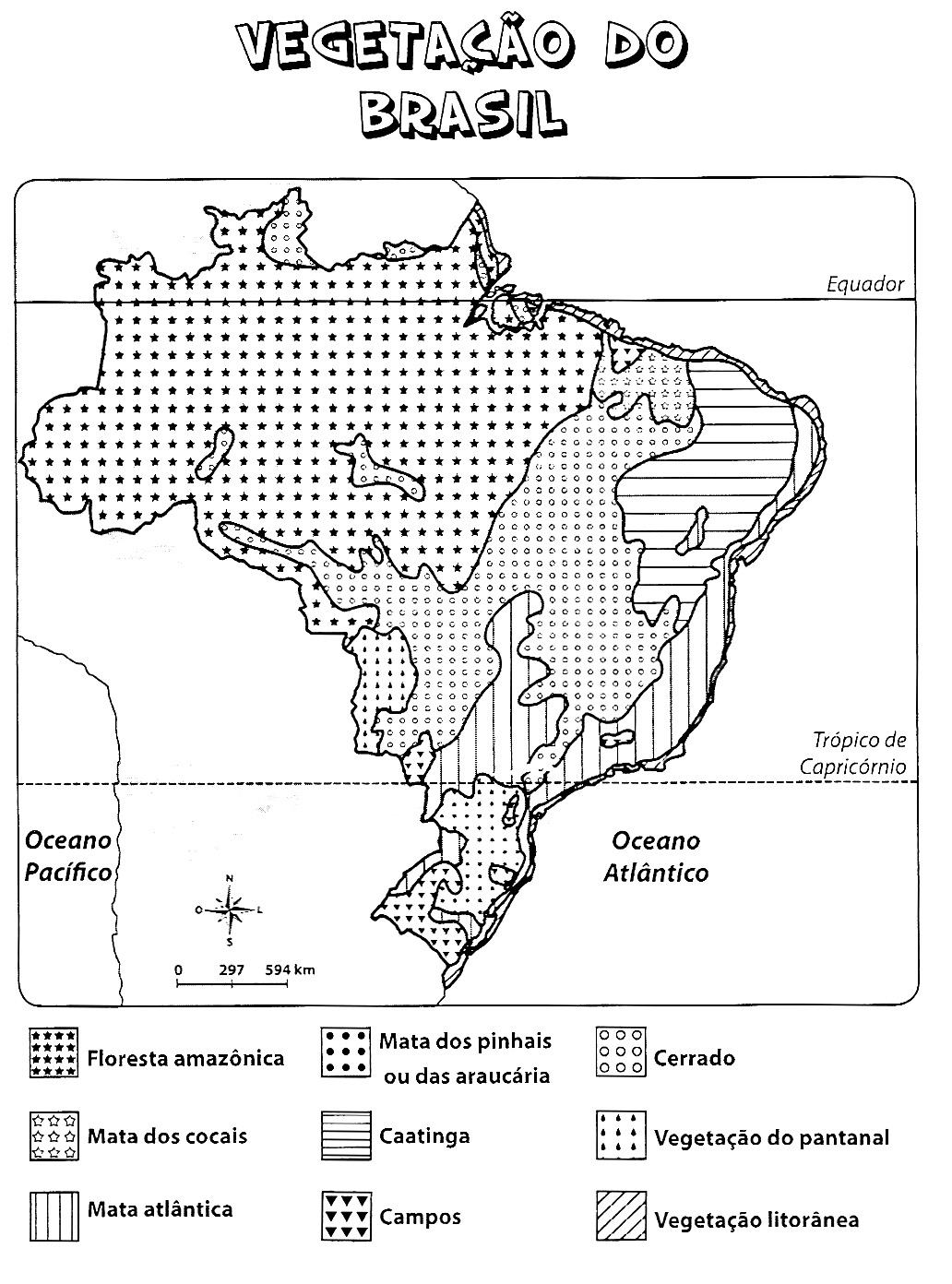 Pedagógiccos: Mapa do Brasil: vegetação