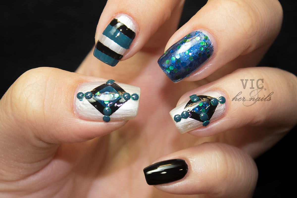2. Ombre Crystal Nail Art Ideas - wide 6