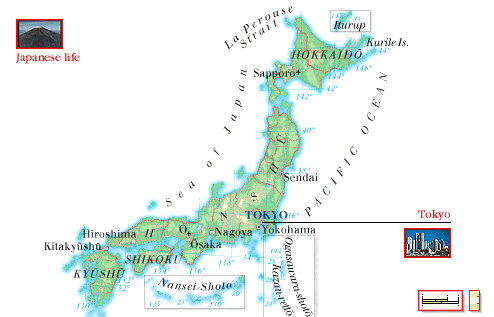 Japan Cartoon Map