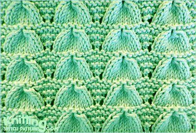 Lace knitting stitch pattern