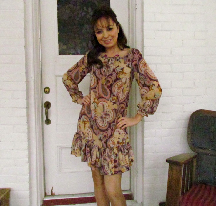 Etcetorize Show and Tell Purple Peasant Dress