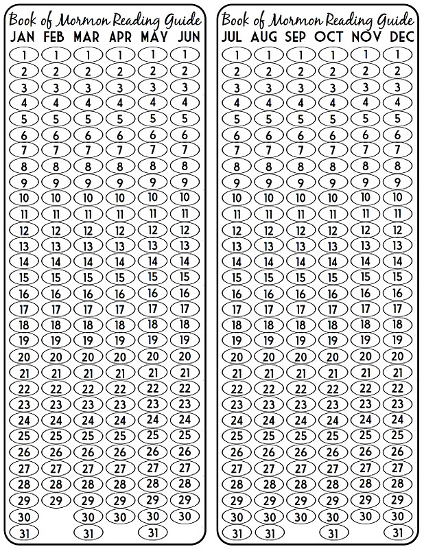 Book Of Mormon Chapters Chart