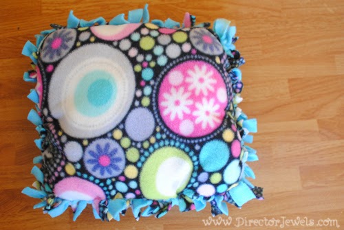 Director Jewels Kid Craft Diy No Sew Fleece Tie Doll Pillow Tutorial