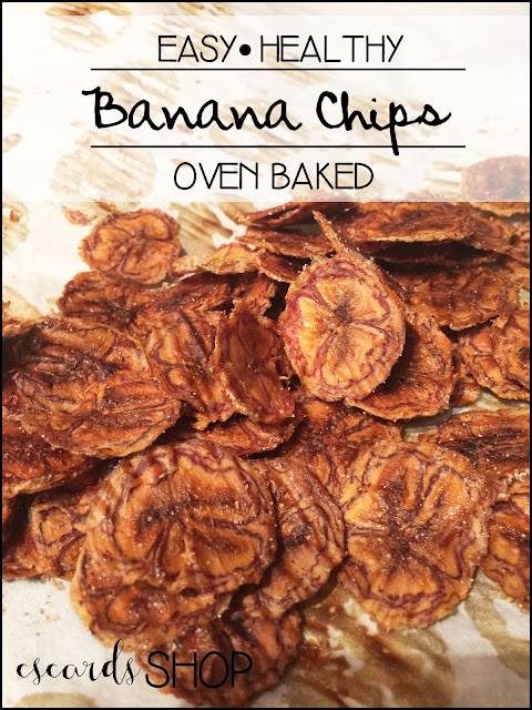 Easy Healthy Oven Baked Banana Chips