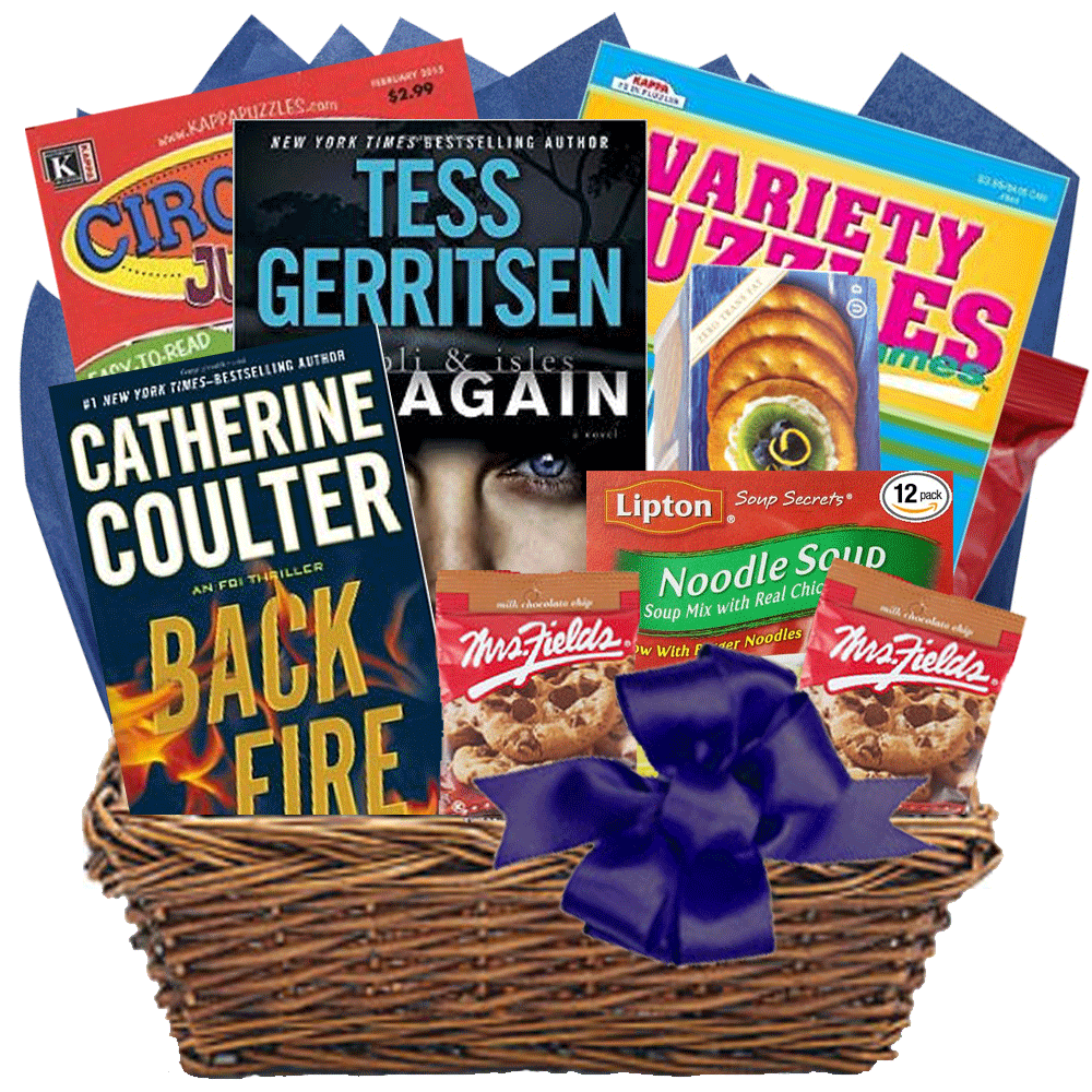 Deluxe Feel Better Basket sends your get well wishes with two books