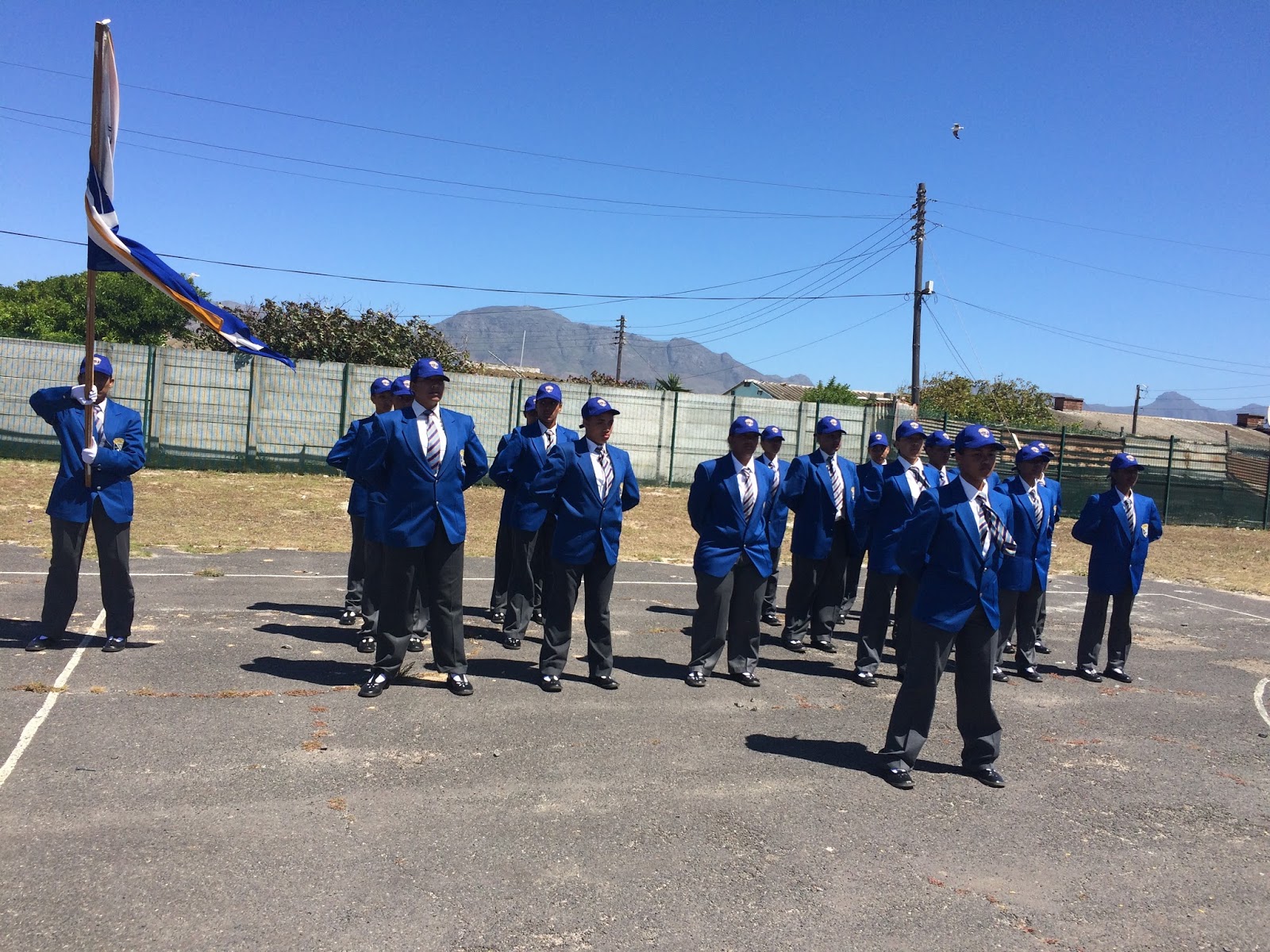 Showcase of the disciplinary drill skills of the cadets at Steenberg