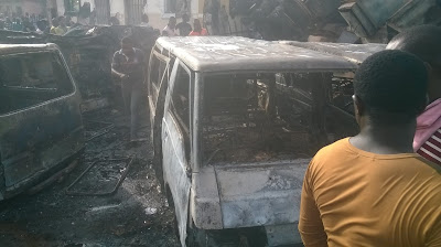 At least seventeen vehicles were weekend mistakenly set ablaze by scavengers at Mgbuka Obosi market, Idemili North local Government of Anambra state 