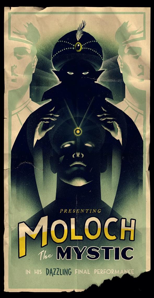 The Geeky Nerfherder Cool Art 'Moloch the Mystic' by Olly Moss