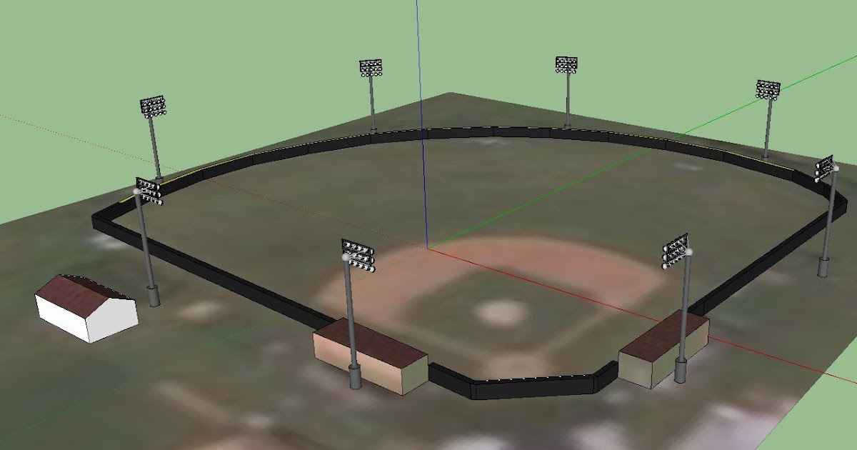 Burlington Iowa 3D Southeastern Community College baseball diamonds W.I.P.
