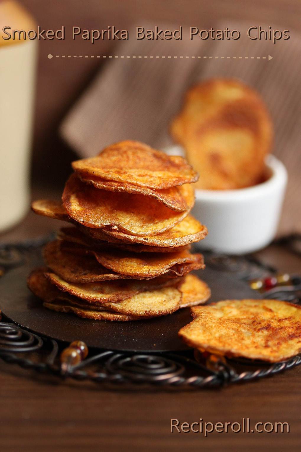 Smoked Paprika Potato Chips Super Bowl Sunday Snacks Baked Potato Chips