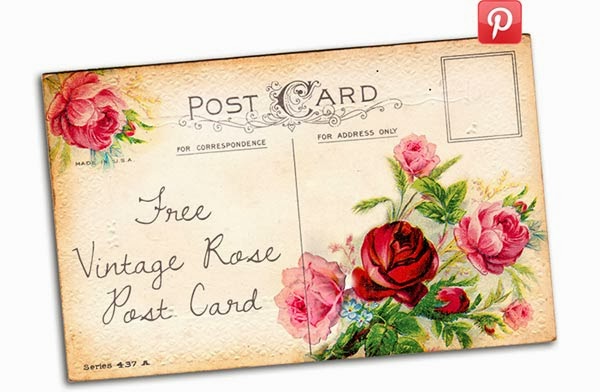 free vintage postcard, vintage post card, free printable, free printables