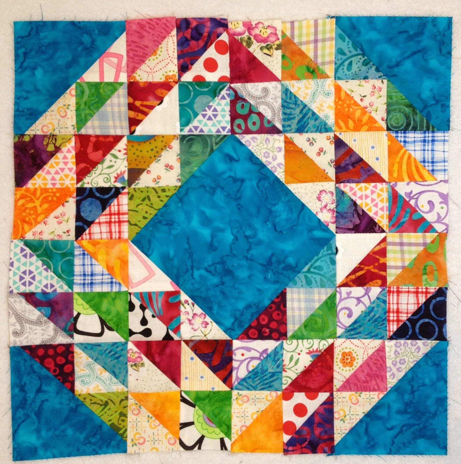 Susan's Quilt Creations Bathrobe block 33 Ocean Waves