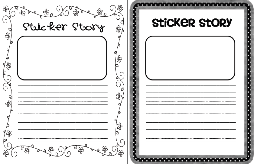 s first grade snippets june literacy center menu sticker story template