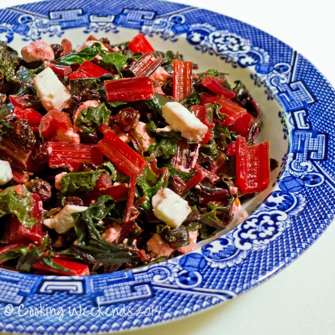 Cooking Weekends Red Chard with Currants & Feta