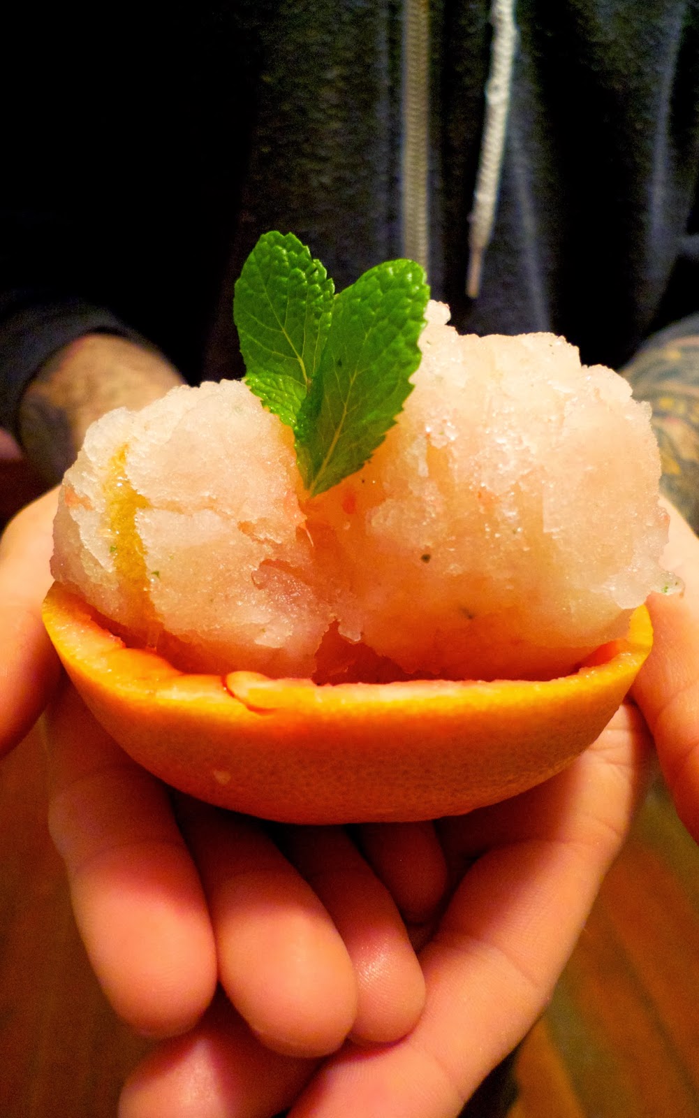 TOP KNOT let's make grapefruit mint sorbet!