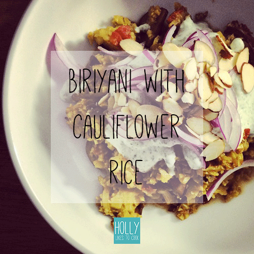 Mushroom Biriyani with Cauliflower Rice Curry Recipe