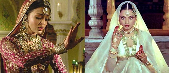 Aishwarya rai copying rekha - (4) - New heroines posing as old ones
