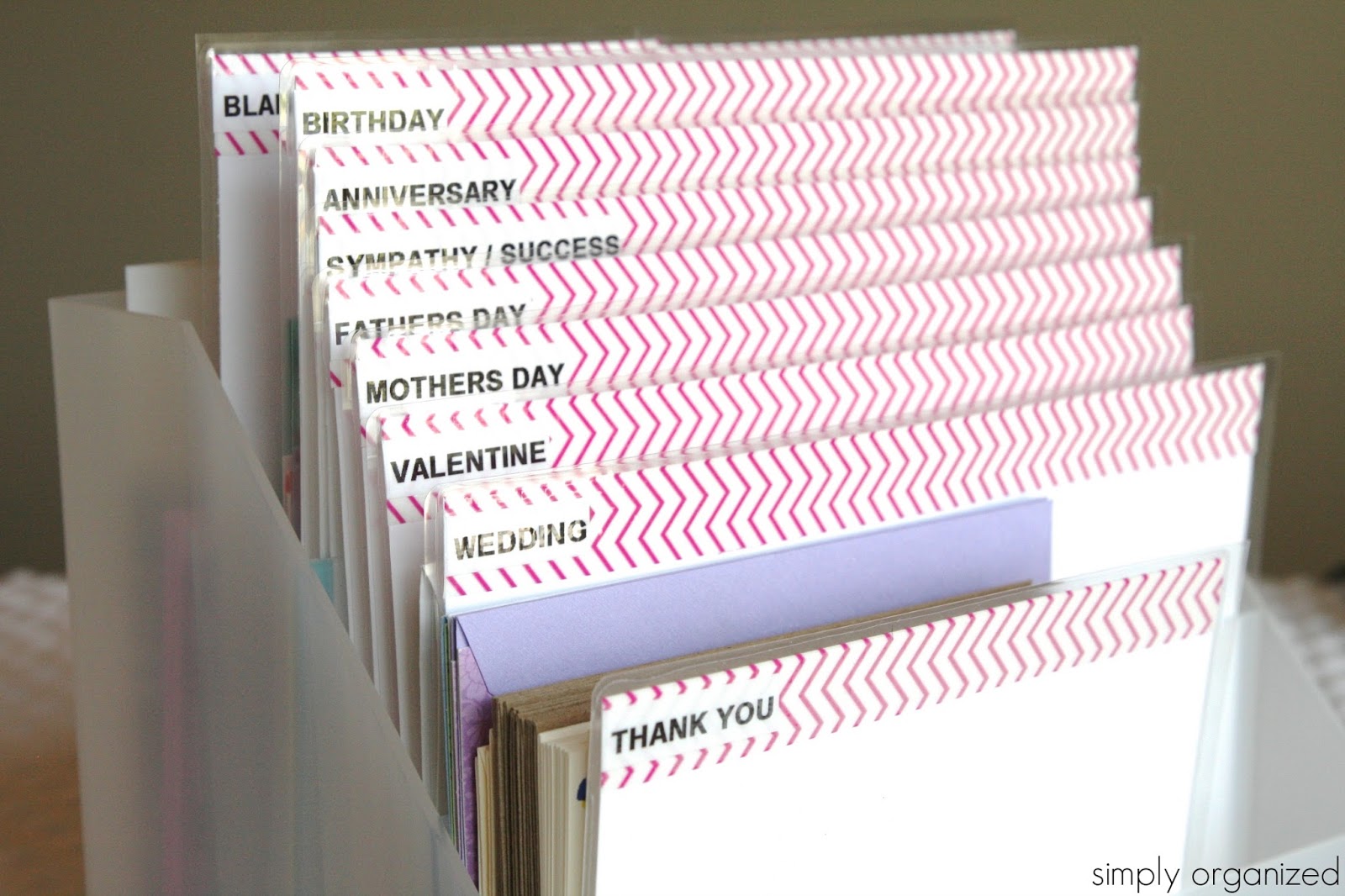 DIY Greeting Card Organizer Simply Organized