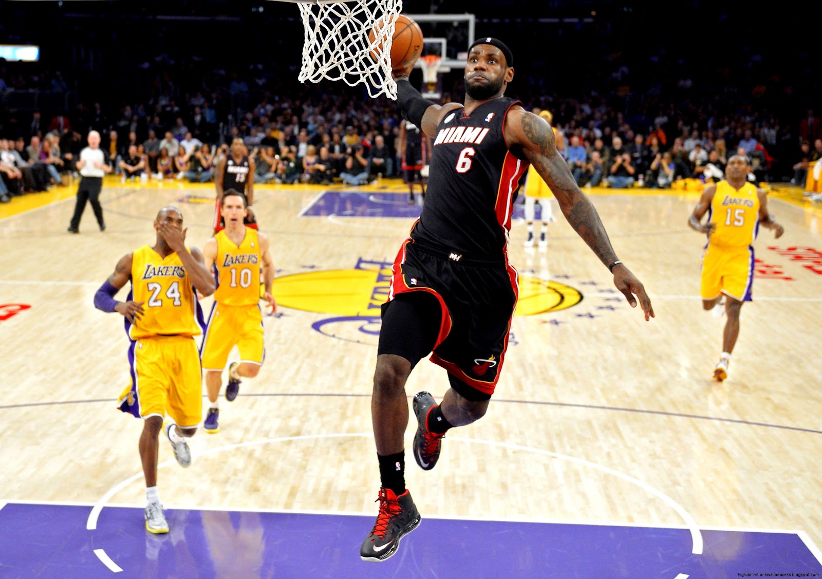 Basketball Wallpaper Lebron James Slam Dunk High Definitions Wallpapers