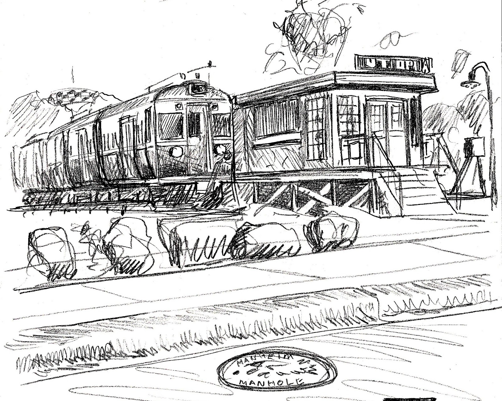 simple train drawing