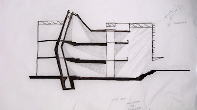 light court building sketch sketches section well shadows newcastle cells heritage ground level below
