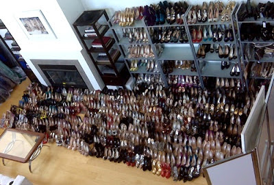Rachel Zoe's Studio Stylist Rachel Zoe is well equipped with shoes, but what about more shelves?!