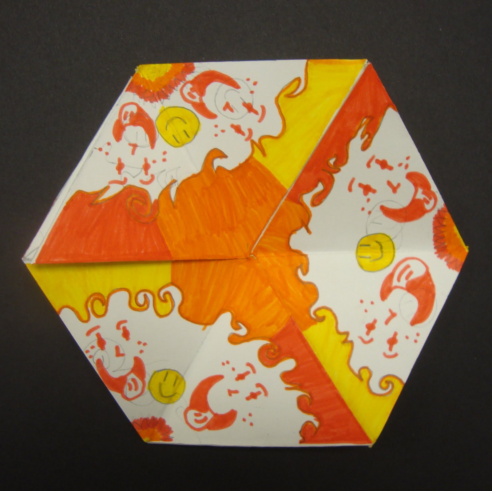 Art. Paper. Scissors. Glue! Trihexaflexagons
