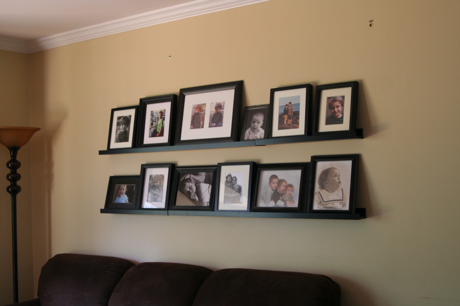 Boxy Colonial Picture ledge hanging proving we can things