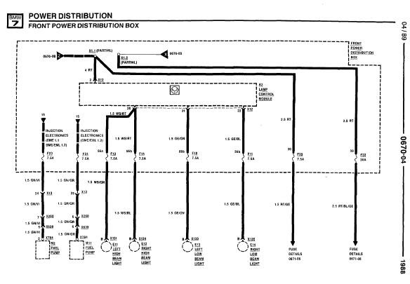 repair-manuals: BMW 735i/735iL/750iL 1988 Electrical ... bmw 750il fuse box 