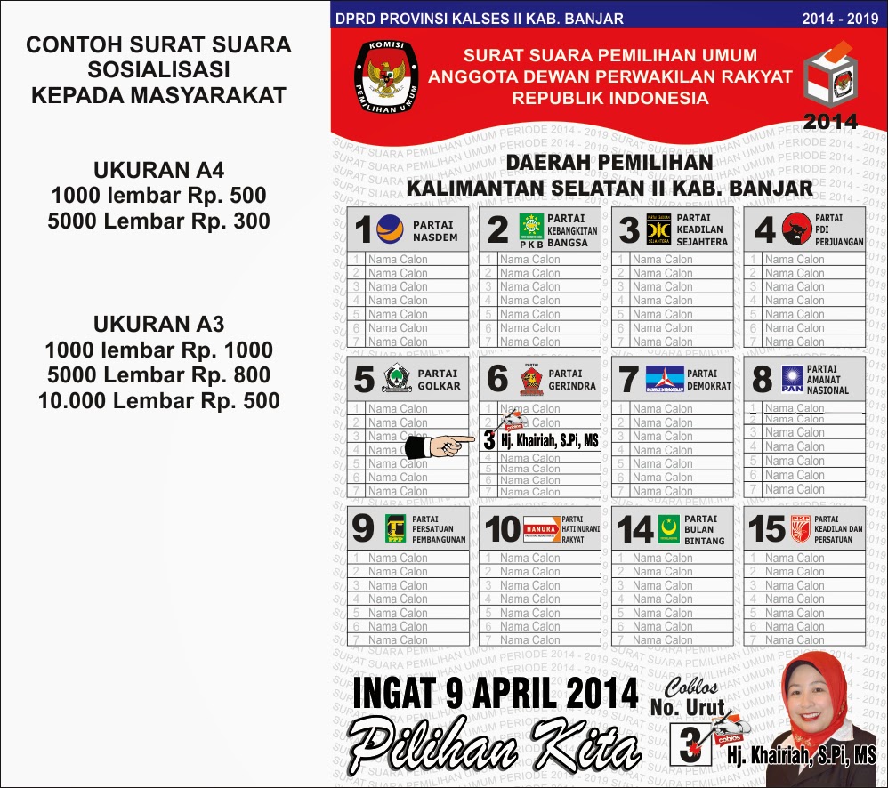 CONTOH SURAT SUARA HARAPAN PERDANA PLAKAT DAN TROPHY