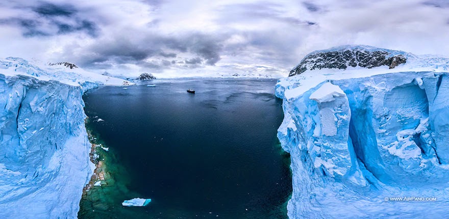 From above - Cold Yet Beautiful Photos Of Antarctica Taken By AirPano From above - Cold Yet Beautiful Photos Of Antarctica Taken By AirPano