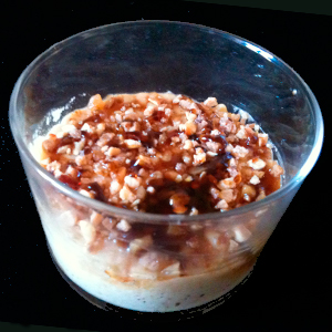 Vasitos de turrón de Jijona bañados con reducción de Pedro Ximénez Cocina con Aníbal Vasitos de turrón de Jijona bañados con reducción de Pedro Ximénez