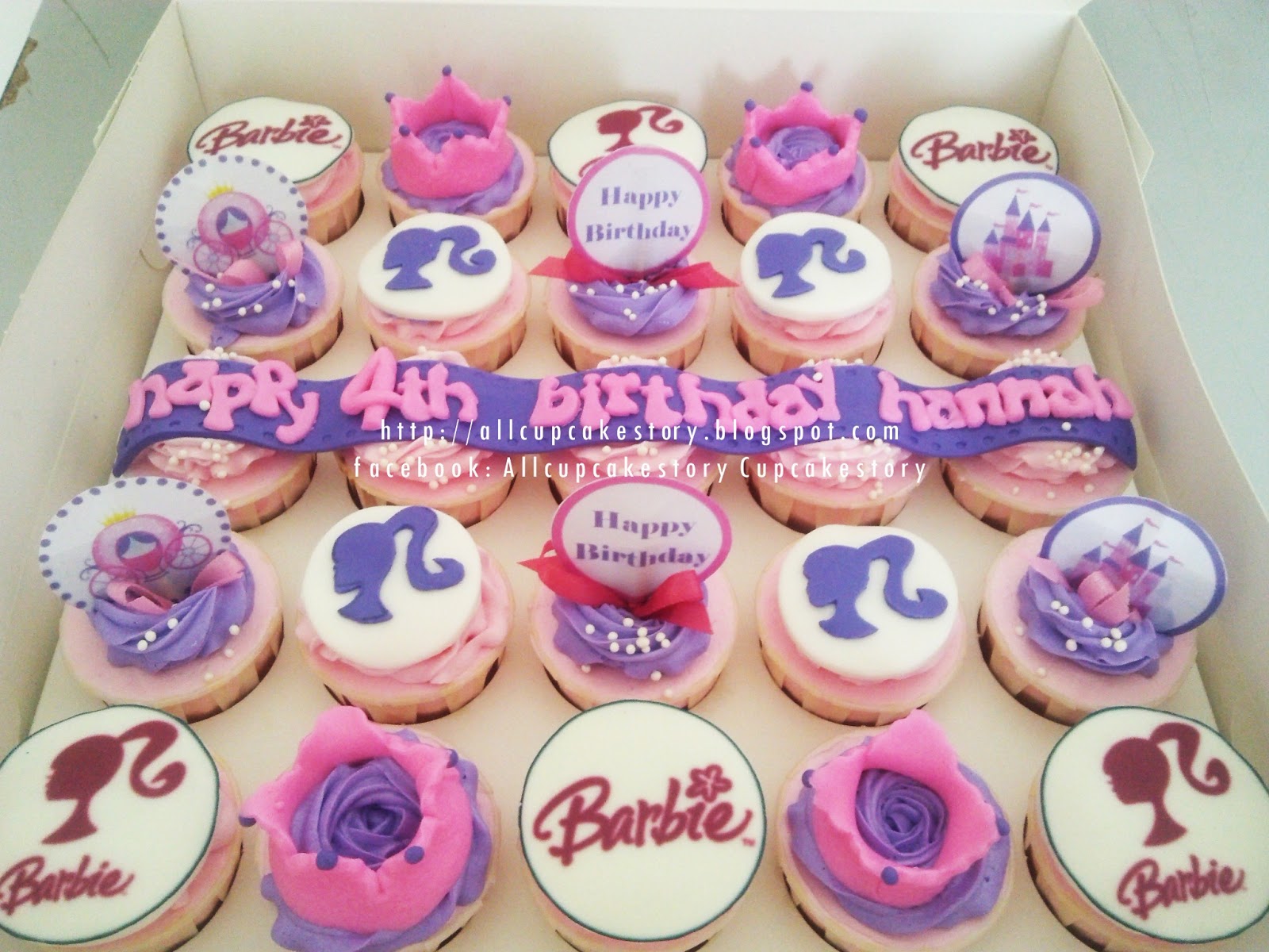 barbie themed cupcakes