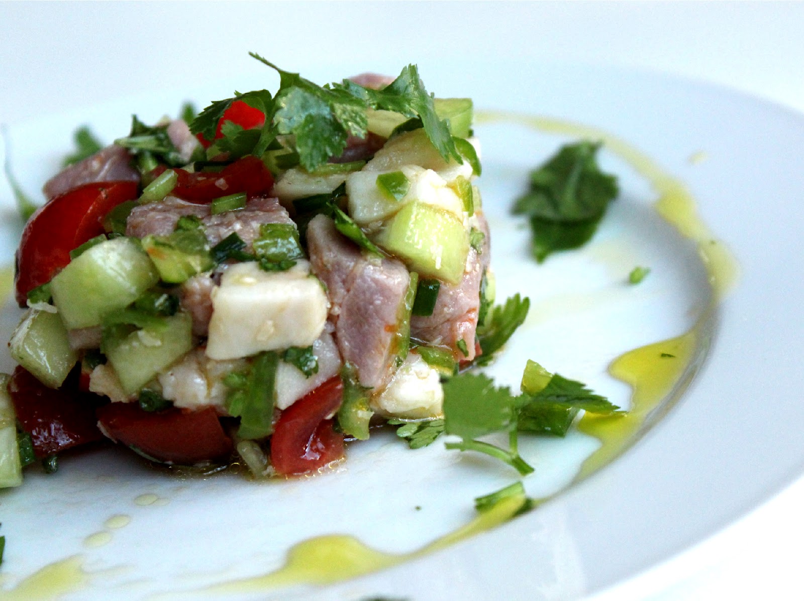 Nuts about food Tuna and swordfish ceviche