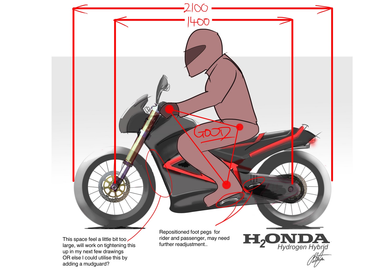 Honda CBR125 Motorbike Development Project John Chen Riding Posture