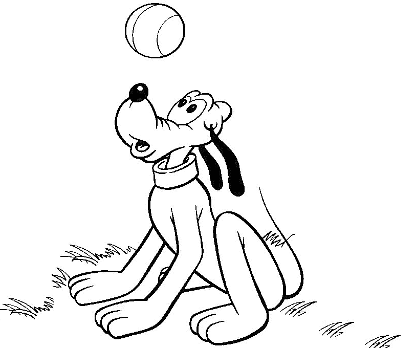 The Pluto Coloring Drawing Free wallpaper